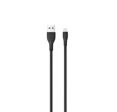 Pawa PVC Data & Quick Charging Lightning Cable 1.2m, 480Mbps, 2.4A - Black