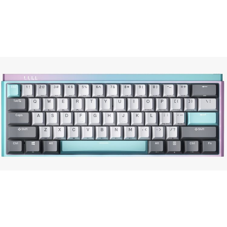 Durgod K330W Gateron Crystal Mechanical Wireless Keyboard Doubleshot PBT Profile (Red,BrownSwitch) - Blue/Purple/Gray
