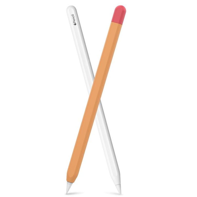 Baykron PT65-2 Duotone Silicone Case for 2nd Gen Apple Pencil -  Navy - Orange