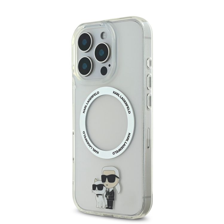KARL LAGERFELD Magsafe IML Hard Case with NFT KARL & CHOUPETTE for iPhone 16 Pro Max - Clear