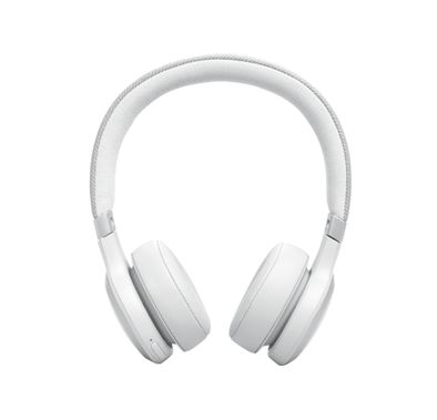 JBL Live 670NC Wireless Over-Ear Headphones With True Adaptive Noise Cancelling, Hands Free Call, Detachable Cable, Built-in Microphone, Ambient Aware - White