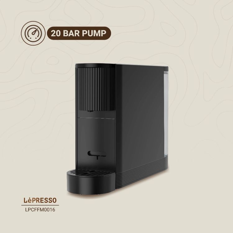 LePresso Automatic Capsule Coffee Maker, Nespresso Compatible, 1200 W Rated Power, Fast Heating in 30 Seconds, Precision Brewing, Black
