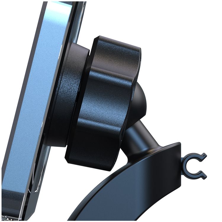 Porodo Blue Car Phone Holder with MagSafe Compatibility, 20 Pieces N52 Strong Magnets for Secure Grip, Horizontal and Vertical Viewing, Easy to Use, Anti-Slip Base, Compact Design, ABS and PC Material - Black