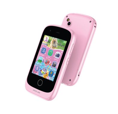 هاتف ذكي للأطفال من جرين ليون مع كاميرا مزدوجة، شاشة IPS بحجم 2.8 بوصة، دقة صورة 240×320 بكسل، سعة بطارية 600 مللي أمبير، مكالمات 2G، متتبع العادات، وضع الفصل - اللون الوردي.