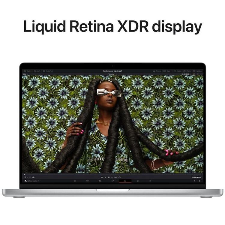 أبل ماك بوك برو M3 برو مقاس 16 بوصة مع وحدة معالجة مركزية 12 نواة ووحدة معالجة رسومية 18 نواة وذاكرة 18 جيجابايت ومحرك أقراص SSD سعة 512 جيجابايت (الإنجليزية) - فضي