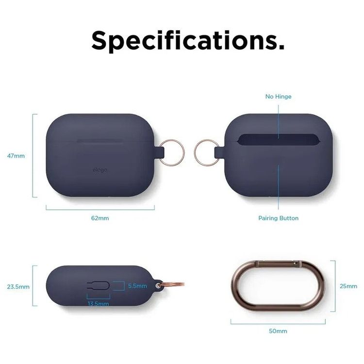 جراب Elago Slim Hang Case لـ Apple Airpods Pro - Jean Indigo