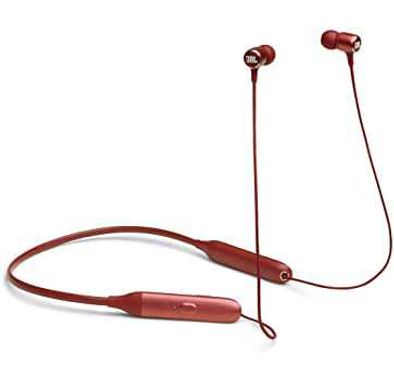 JBL Live 220BT Refurbished In-Ear Neckband Wireless Headphones with Voice Control, 10-hours Battery Life, 4-button Remote with Microphone - Red