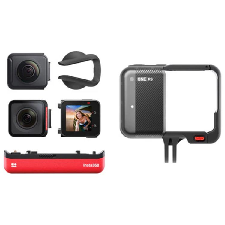 Insta360 One RS Twins Edition, One RS Core, Auto-Editing, 360 Degrees Horizontal Lock, Rugged Design - Black
