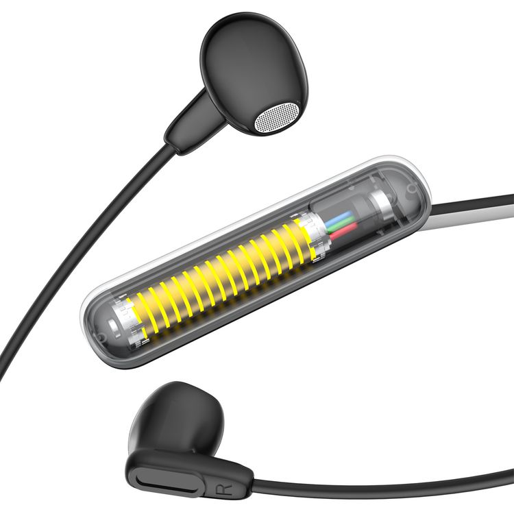 Powerology Voix ENC Neckband Earphones with Dual Microphone, 10mm Speakers, 500mAh Battery, Low Latency Audio, Secure Magnetic Earbuds, Hi-Fi Sound, Sweat & Water Resistant, Up to 60 Hours Play & Talk Time - Black