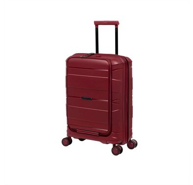 it luggage Momentous Small 21" Luggage, 8 Wheel Spinner, Telescopic Extendable Handle, Combination Lock, Polypropylene Material - German Red