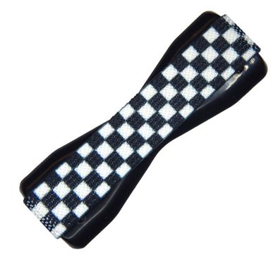  هاندل قبضة الهاتف المحمول بحزام مطاطي | حزام الهاتف المحمول اللاسلكي متوافق مع الشحن - أسود متقلب