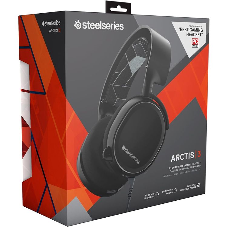 SteelSeries Arctis 3 (2019 Edition) All-Platform Gaming Headset for PC, PlayStation 4, Xbox One, Nintendo Switch, VR, Android, and iOS - White (PS4)