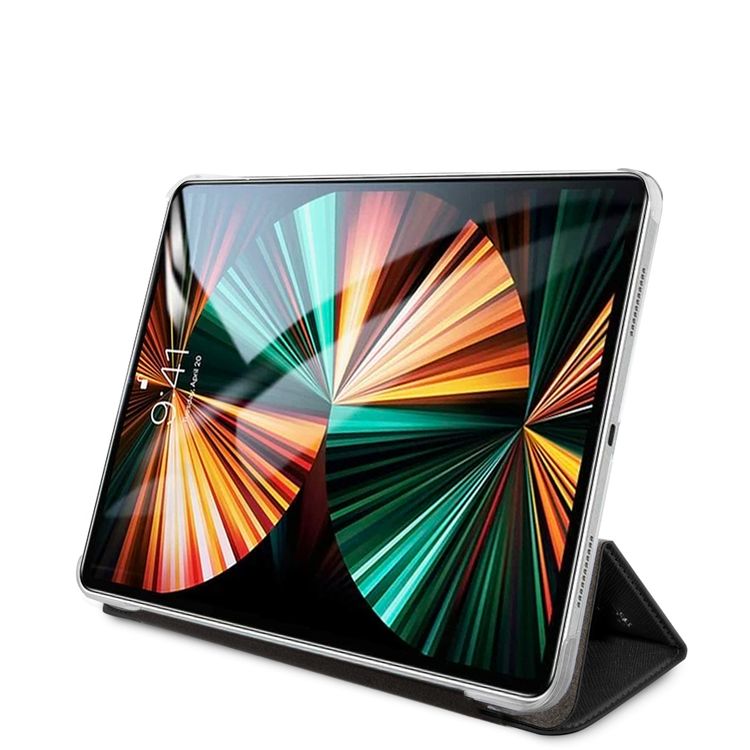 جراب Karl Lagerfeld PU Saffiano Karl Head Folio لجهاز iPad مقاس 12.9 بوصة - أسود