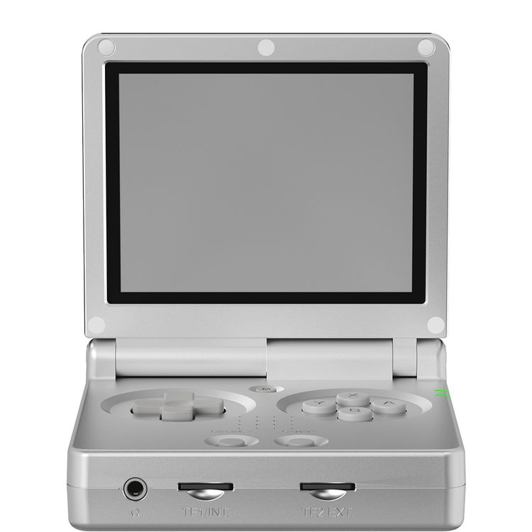 Green Lion GP Pro Fold Gaming Console with Dual-Core G31 MP2 GPU, Vibrating Motor, HDMI Output, Supports Up-to 512GB TF Card, 3.5 Inches IPS Screen, 640×480 Pixels Resolution, 3300mAh Battery, 8 Hours Working Time - Silver
