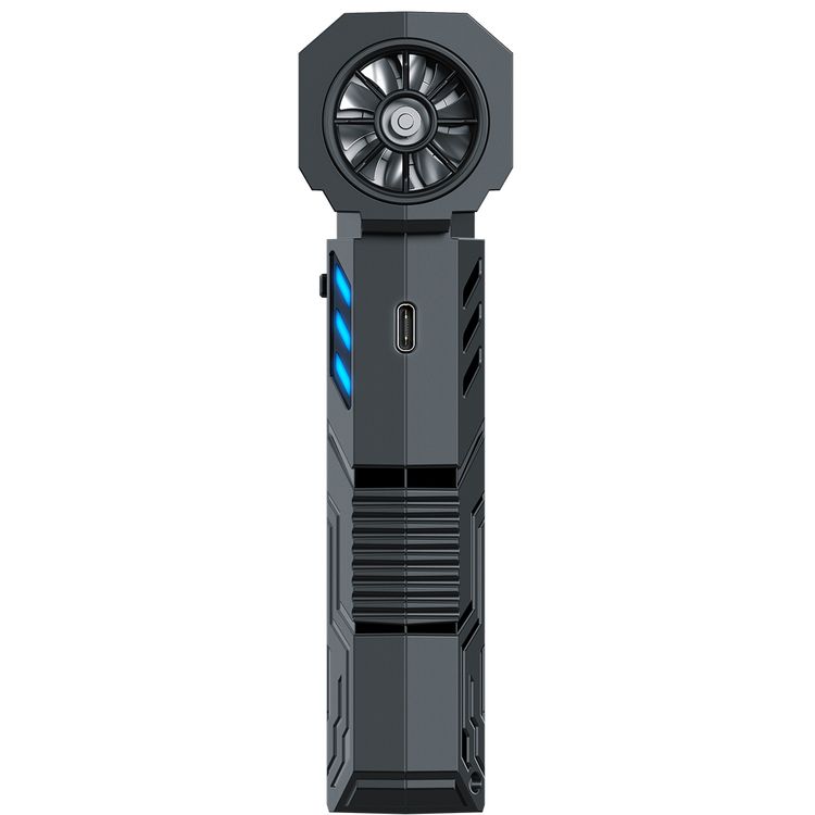 Porodo Lifestyle Turboblast Portable Air Blower with Air Nozzle Attachment, Up to 32 Minutes Working Time, 3 Adjustable Speed Levels, 160W Output Power, Low-Noise Operation, 130000RPM Motor Speed, USB-C Charging Port - Black
