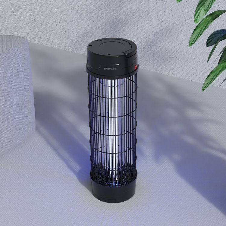Green Lion RAAD Insect Killer 15W with High-quality UVA Lamps, Lightweight & Portable, 360º Coverage, Non Poison, 50m² Coverage Area, 5000 to 8000 Hours Life Span, 1m Power Cord Length - Black