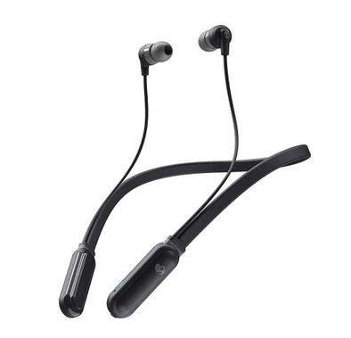Skullcandy Ink'd+ Wireless In-Ear Earbuds with Microphone, Call, Track, & Volume Control, 8-Hours Battery Life + Rapid Charge, Bluetooth Headset with Activate Assistant - Black/Gray