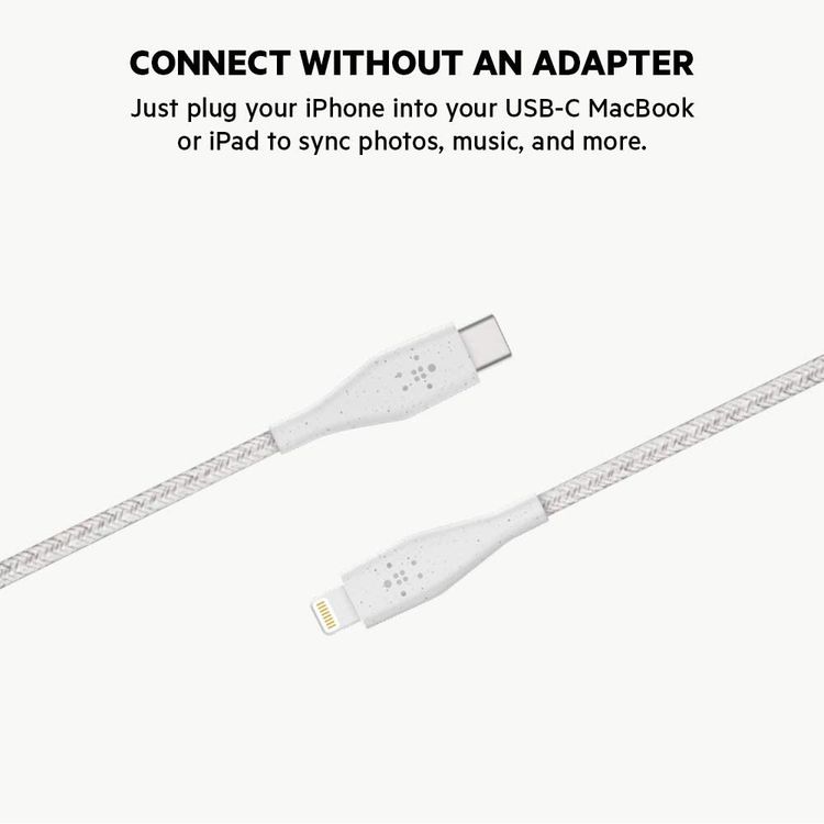 Lightning To USB-C Cable BELKIN F8J243bt04-WHT BOOST CHARGE USB-C Cable-White