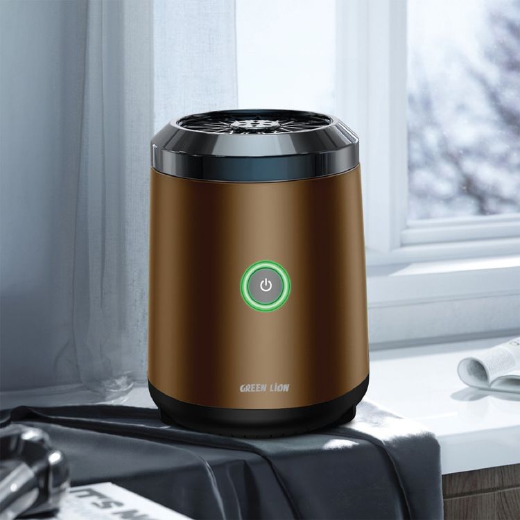 Green Lion Mini Bakhour 2 with Off Protection Mechanism, High-Quality Incense Burner, 2000mAh Battery Capacity, 10-15 Times of Operation, Compact & Portable Design, Type-C Charging Port - Khaki