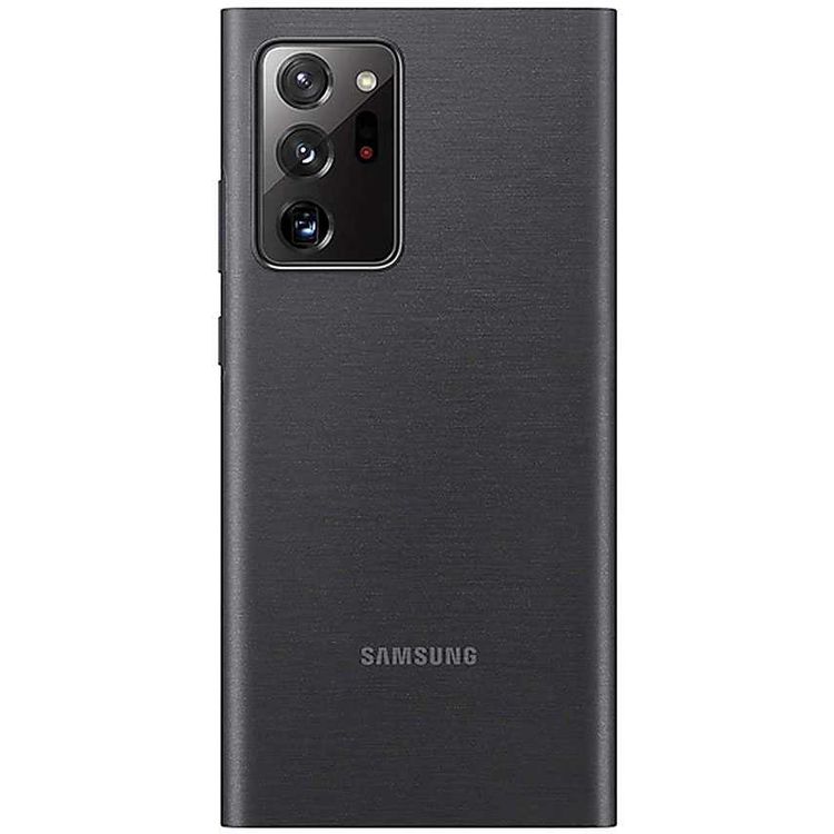 Samsung Smart Clear View Cover, View the time, battery life,  incoming calls and messages without opening Case, Qi wireless charging compatible For Samsung Note 20 Ultra - Black