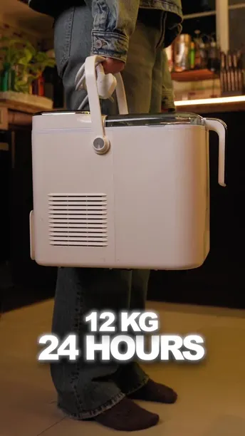 GREEN LION Frost Core Ice Maker in UAE | Touch Control Panel - Cream White | (GNFROCICEWH)