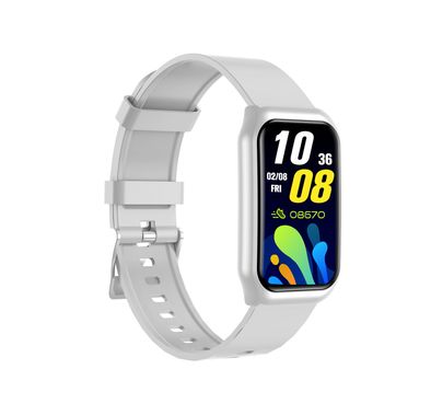 Green Lion Track Fit Smart Watch with 1.45" TFT IPS Display, Bluetooth Version 5.2, Magnetic Charging Type, 2-3 Hours Charging Time, 3-5 Days Working Time, 170 × 320 Pixels Resolution, IP65 Water Resistance Level, Exercise Records, Health Monitoring, Sport Modes, Flashlight, BT Calls - Silver
