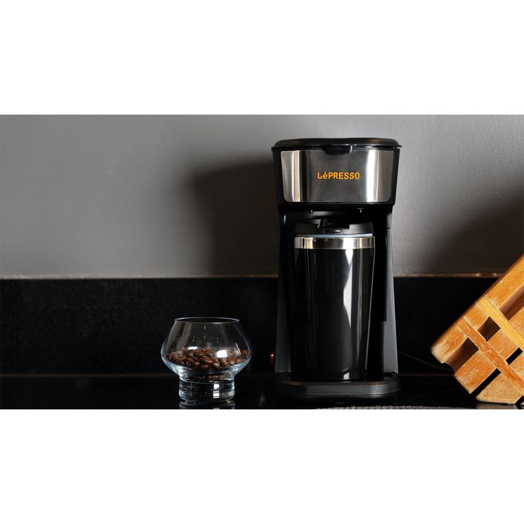 LePresso 450W Coffee Maker with Travelling Mug  - Black