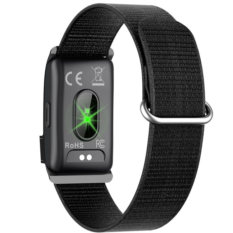 Porodo Trackfit Pro Smart Bracelet Fitness Tracker with Display App, 10 Days Working Time, 145mAh Battery, IP68 Water Resistance Level, Activity Tracker, Health Monitoring, Magnetic Charging - Black