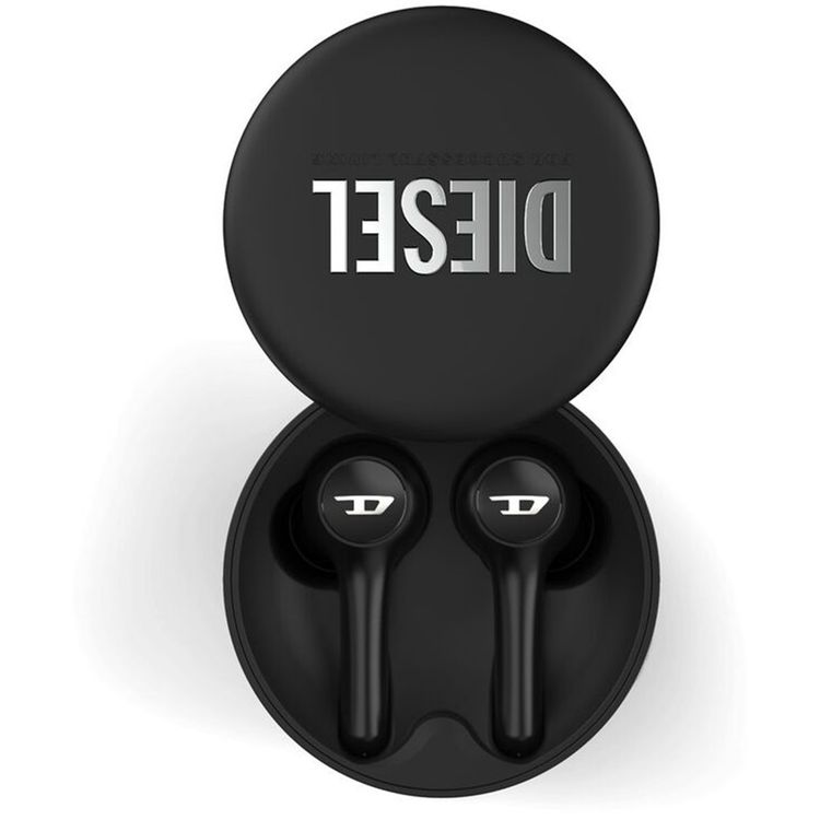 Diesel True Wireless Earbuds, Multi-Functional Button, 32 Hours Total Playtime, In-Ear Only, Multi-Functional Button, Mono and Stereo - Black
