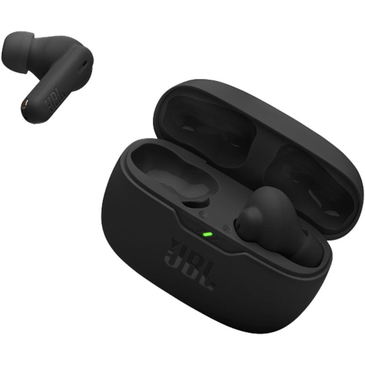 JBL Wave Beam2 True Wireless Earbuds with ANC & Smart Ambient, Water & Dust Resistant, Seamless Bluetooth Pairing, Speed Charging, 40 Hours Battery Life, 4 Microphones, JBL Pure Bass Sound - Black