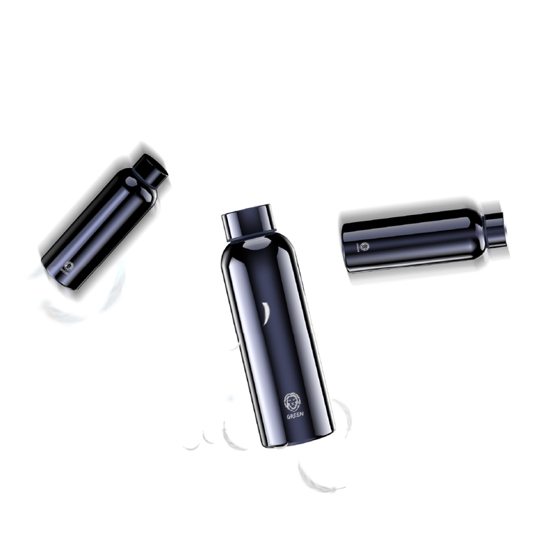 زجاجة مياه من الفولاذ المقاوم للصدأ من سلسلة غرين ديزاينو 550 مل / 18.6 أونصة ، يدوية ومحمولة ، زجاجة ماء معزولة ، مقاومة للتكثيف ، زجاجة شرب رياضية عالية الجودة مانعة للتسرب - أزرق