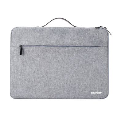 Green Lion Sigma Laptop Sleeve Bag, Lightweight & Soft, 14.1" Laptop Sleeve Size, Multi Padded Protection, Durable Zipper - Gray