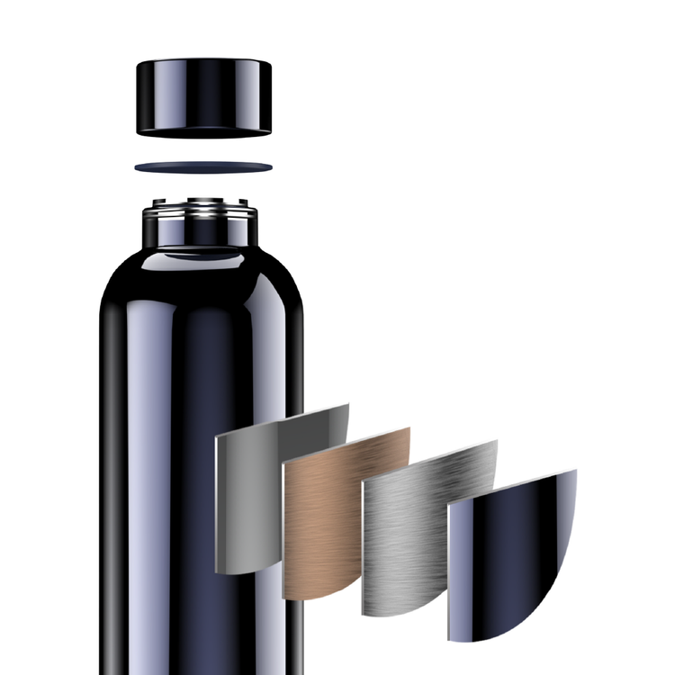 زجاجة مياه من الفولاذ المقاوم للصدأ من سلسلة غرين ديزاينو 550 مل / 18.6 أونصة ، يدوية ومحمولة ، زجاجة ماء معزولة ، مقاومة للتكثيف ، زجاجة شرب رياضية عالية الجودة مانعة للتسرب - أزرق