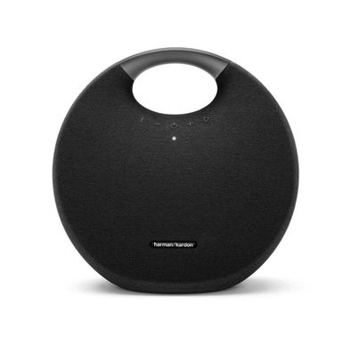 Harman Kardon Onyx Studio 6 Portable Wireless Bluetooth Speaker with Aluminum Handle, 8-Hours Playtime, IPX7 Waterproof, Wireless Dual Sound  - Black