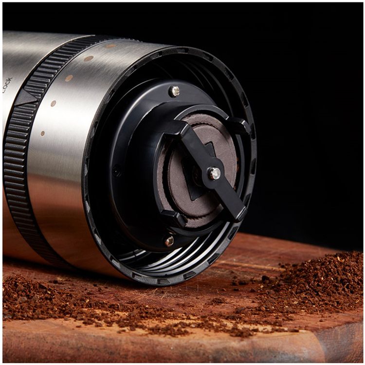 LePresso Portable Burr Mini Grinder and Coffee Maker with Type-C Charging Port, Adjustable Grind Size, Drip Filter, Travel Mug, 250mL Mug Capacity, 18g Coffee Bean Capacity, 1600mAh Battery - Silver