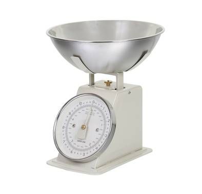 Green Lion Vintage Kitchen Scale with Stainless Steel Bow...