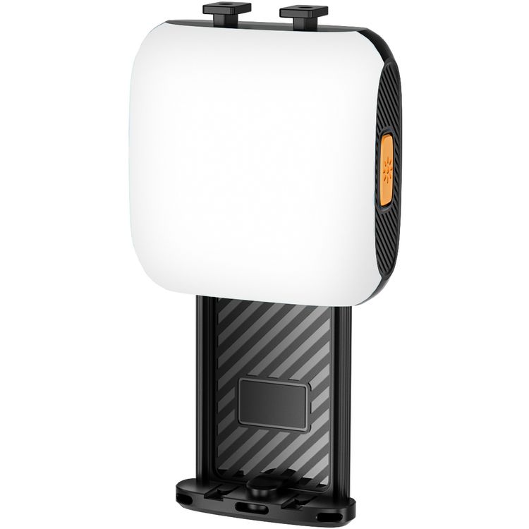 Porodo Lifestyle Clip-On Fill Light with 3 Color Temperatures, 1000mAh Battery Capacity, Up to 24 Hours Working Time, 3 RGB Lights, Wide Compatibility, 4W Power - Black