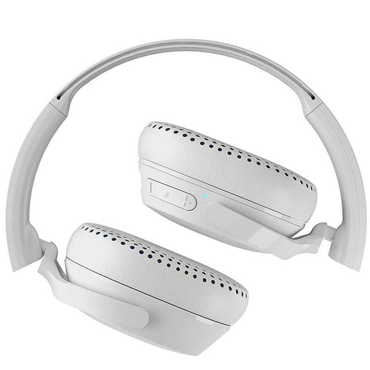 Skullcandy Riff Wireless On-Ear Headphones, Call & Track Control, 12-Hours Battery Life, Ultra-Durable Headband, Rapid Charge Bluetooth Headset with Activate Assistant -Vice Gray/Crimson