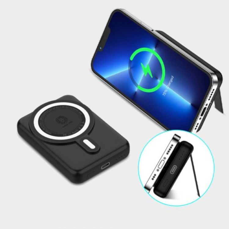 Green Lion Compact Magsafe Powerbank 10000mAh 15W PD 20W with Kick Stand - Purple