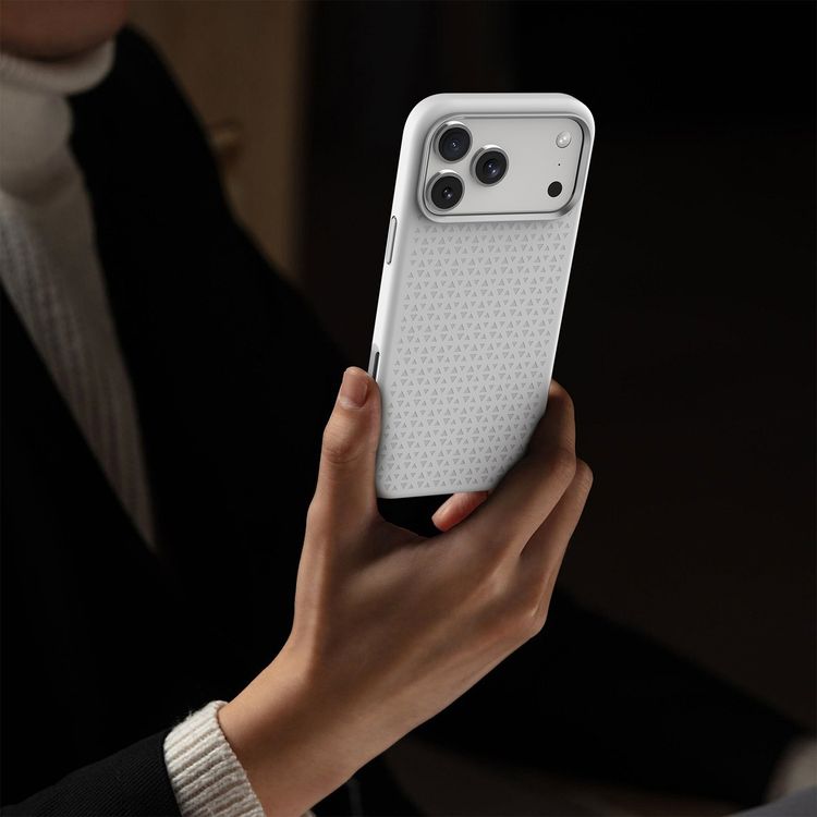 Levelo Fiora MagSafe Liquid Silicone Case for iPhone 17 Pro, Strong Magnets, Aluminum Alloy Frame for Camera & Buttons, Shock-Resistant Bumper, Premium Silicone Grip - Silver