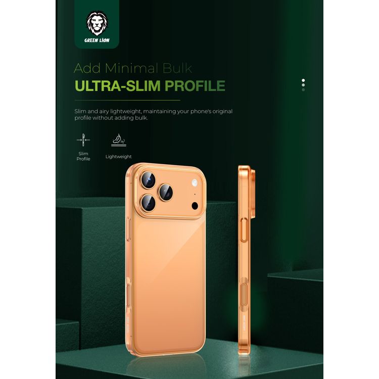 جراب جرين ليون ديلجادو لجهاز آيفون مع حماية للكاميرا، تصميم فائق النحافة بسمك 0.5 مم، مضاد لبصمات الأصابع، وضوح عالي الدقة، مقاوم للخدوش، هيكل عالي الصلابة، مضاد للاصفرار.