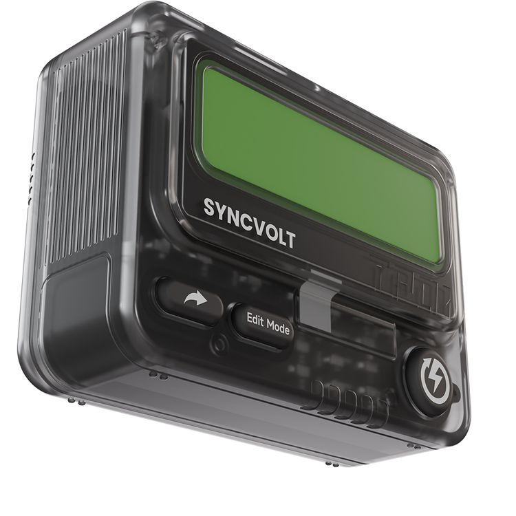 بنك الطاقة Levelo Syncvolt 10000mAh شاتينج مع منافذ إخراج USB-A وType-C، توصيل طاقة PD بقدرة 30W، شحن متزامن، اتصال عبر الرسائل القصيرة، شاشة نقطية - شفاف