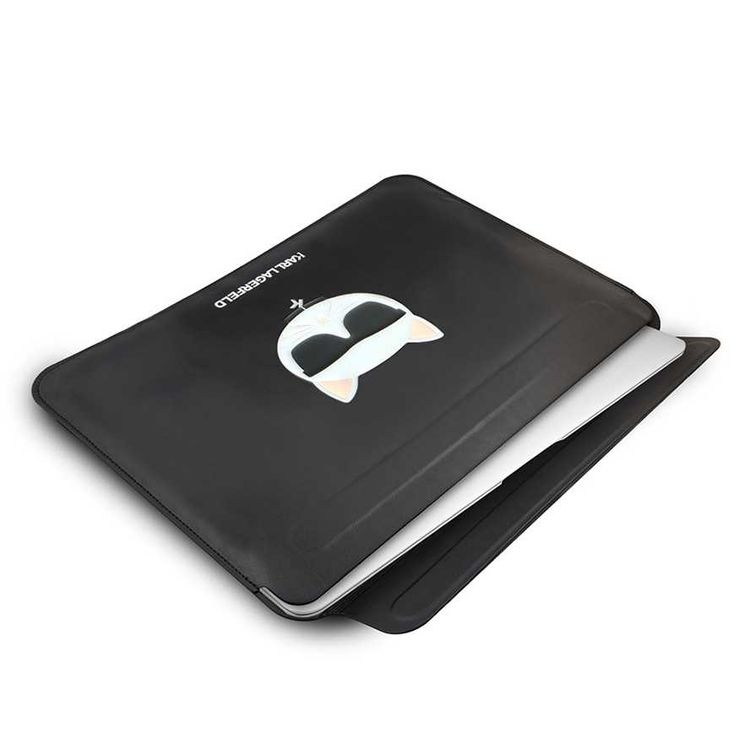 CG Mobile Karl Lagerfeld Computer Sleeve with Choupette 13" Protection Bag Compatible with MacBook Pro 13" / MacBook Air 13" and 13" Notebook, Slim Lightweight Portable Storage Bag Suitable for Outdoor, Business, Office, School Officially Licensed - Black