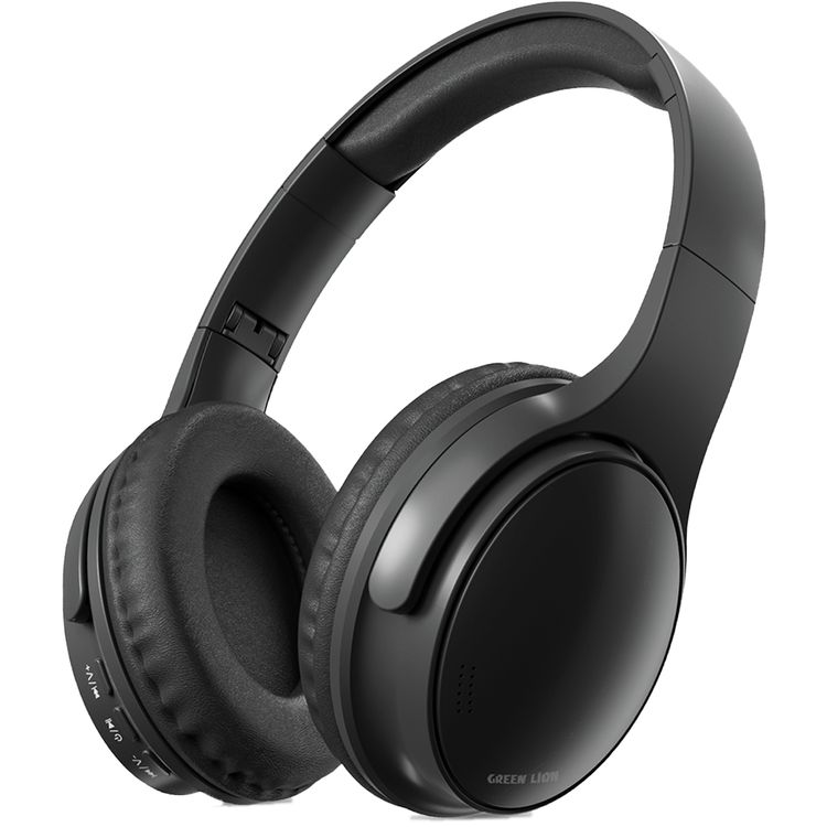 Green Lion Comfort Plus Over-Ear Headphones, Wired and Wireless Connection, 7 Hours Playtime,  Bluetooth Version 5.3, Comfortable to Wear - Black