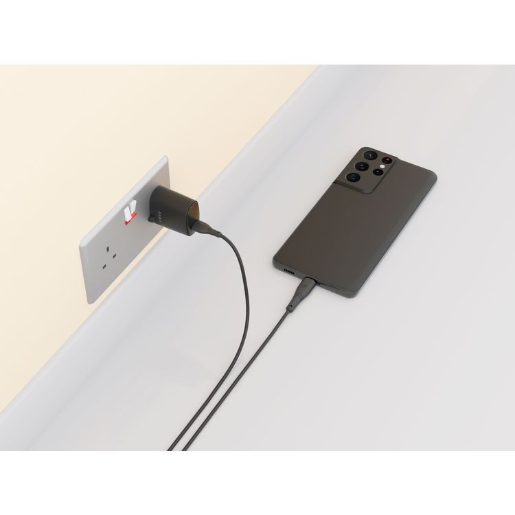 باوا كابل بيانات بي في سي 2.4 أمبير وشحن سريع بطول 1.2 متر / 4 قدم - أسود