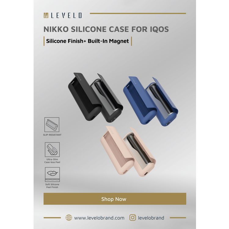 Levelo Nikko Silicone Case For IQOS Iluma Prime 2023, Slip-Resistant, Smooth Silicone Finish, Ultra Slim, Water, Impact & Dust Resistant - Beige 