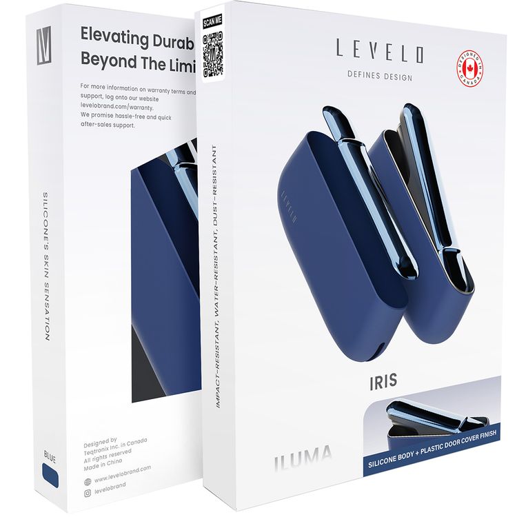 حافظة سيليكون Levelo Iris Pro لجهاز IQOS ILUMA 2023، مقاومة للانزلاق، بلمسة نهائية ناعمة من السيليكون، مقاومة للصدمات والماء والغبار، بغطاء باب بلاستيكي نهائي، نحيفة جداً.