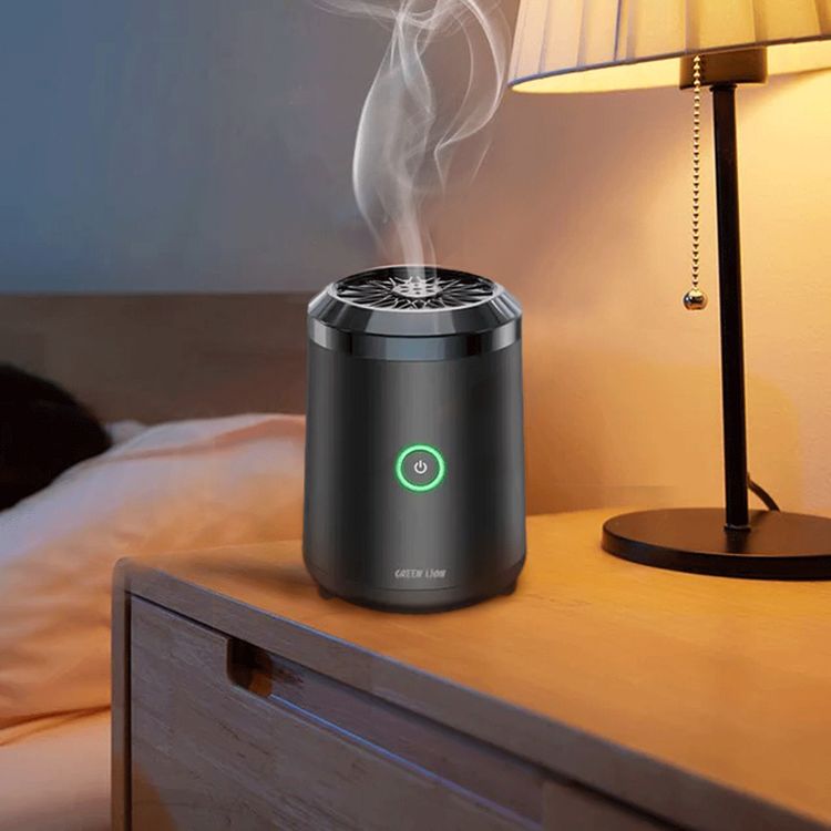 مبخرة Green Lion Mini Bakhour 2 مع آلية حماية مدمجة، مبخرة عالية الجودة، سعة بطارية 2000 مللي أمبير، 10-15 مرة تشغيل، تصميم مدمج ومحمول، منفذ شحن من النوع Type-C - أسود