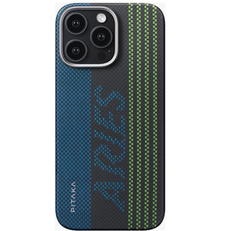 Pitaka Aries Tactile Woven Case for iPhone 16 Pro, MagSafe Compatibility, Slim & Lightweight, Secure Grip, Raised Edge Camera - Credit Card
