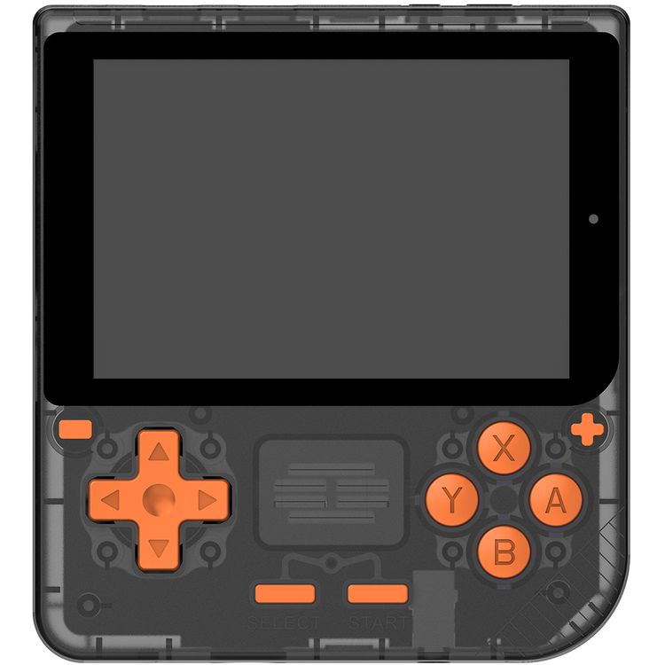 وحدة تحكم ألعاب Porodo Gaming Retro Arcade، محاكي ثلاثي الأبعاد، تصميم مريح، تشغيل صوتي غامر، شاشة IPS مقاس 3.5 بوصة، عمر بطارية 6 ساعات، بطارية 3000 مللي أمبير في الساعة - أسود / برتقالي 